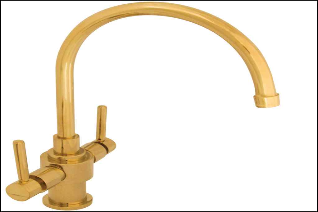 Polished Brass Kitchen Faucet